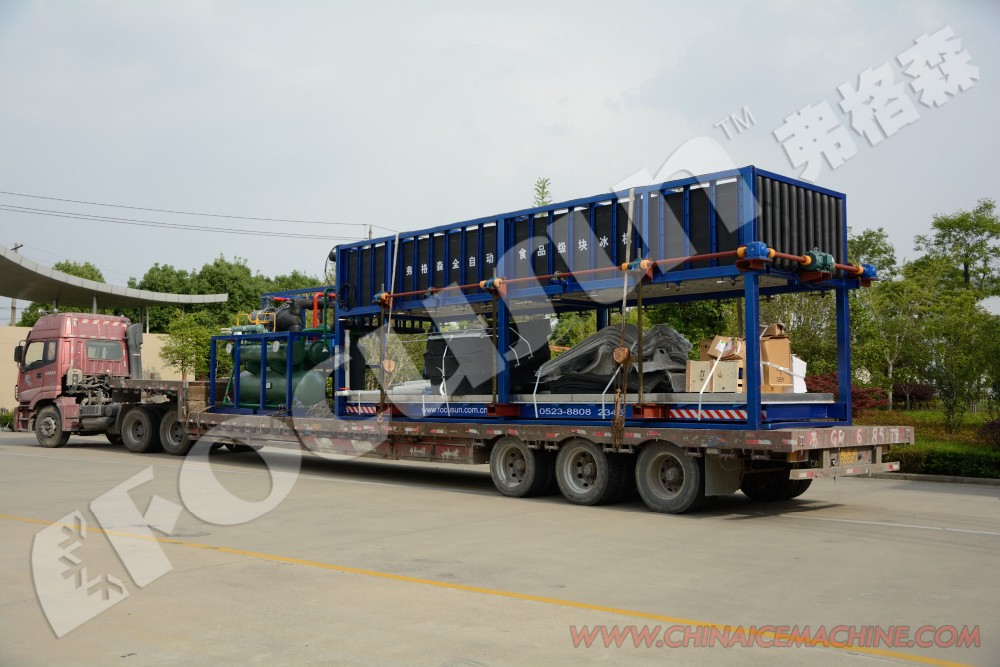 Blue 30ton Direct Refrigerated Block Ice Making Machine for Electricity and Labor Saving