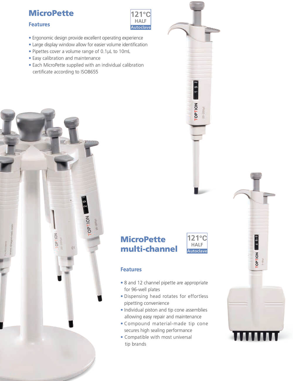 half autoclavable micropette
