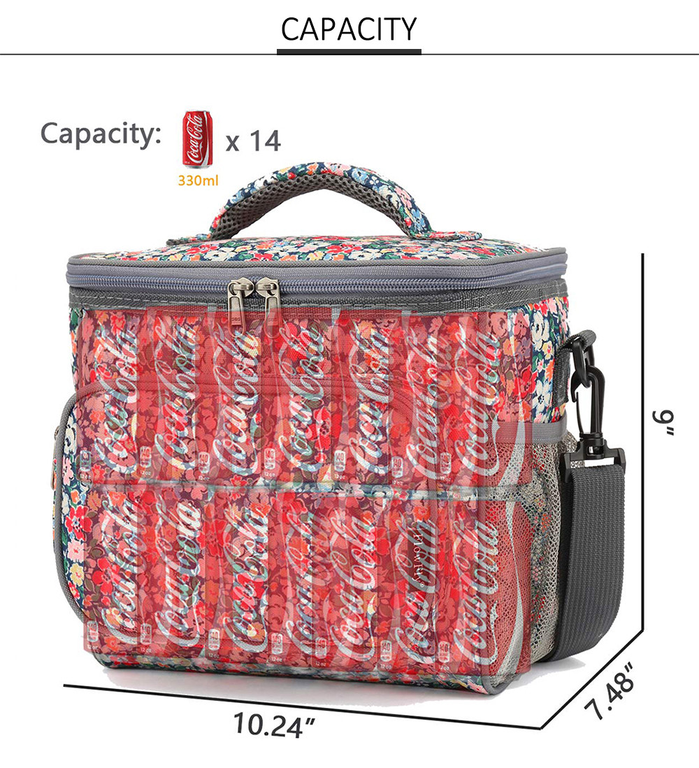 Waterproof Polyester Leakproof Cooler Tote Bag with Detachable Shoulder Strap