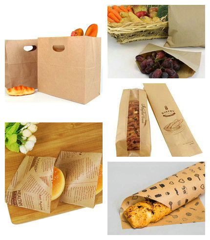 50gsm 70gsm 80gsm + 10g Greaseproof PE Coated Craft Paper For Food Bags 