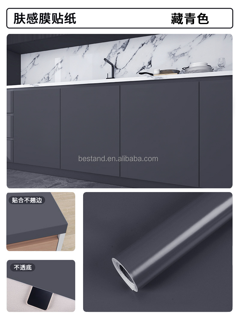 Green Self Adhesive Matt Foil Film Kitchen Cabinet Wallpaper Sticker Peel Off