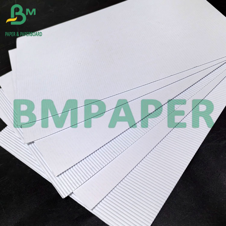 1mm F Flute White Corrugated Cardboard Sheets For Making Boxes