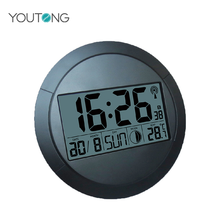 Easy-to-Read RC Wall Clock with Temperature Convenient Weather Display