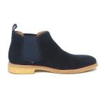 Dark Blue Fashionable Mens Genuine Leather Chelsea Boot