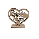 Wooden handicraft ornaments Heart hollow letters laser cutting wood chips