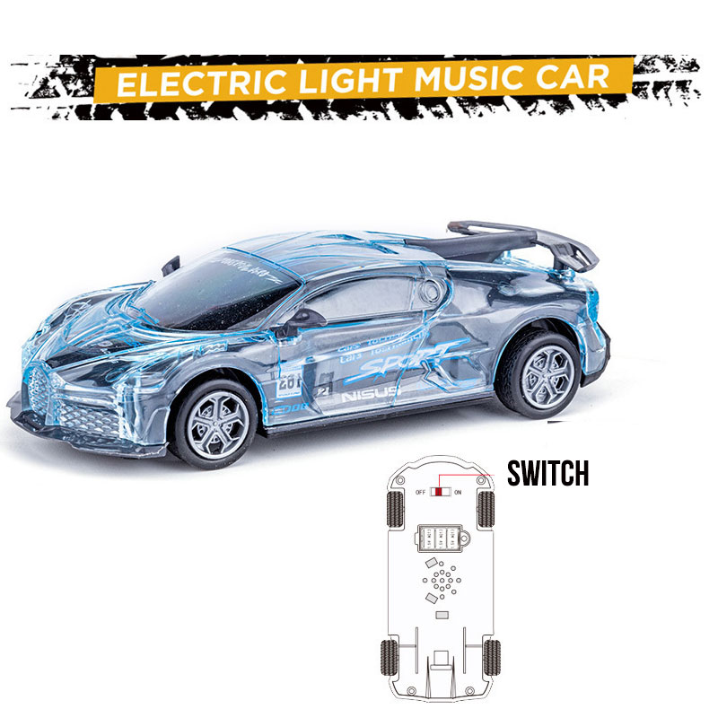 Friction Toy Car with Inertial Rebound Electric Function and Luminous Alloy Material
