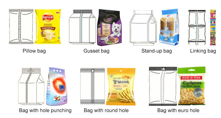 SS304 Form Fill Seal Bagging Machine 520mm 60bags/min Auto Weighing Packing