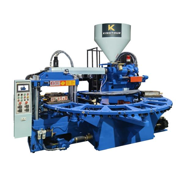 16 Station Slippers Making Machine Rotary PVC Air Blowing Injection Machine 18500W KT-6186