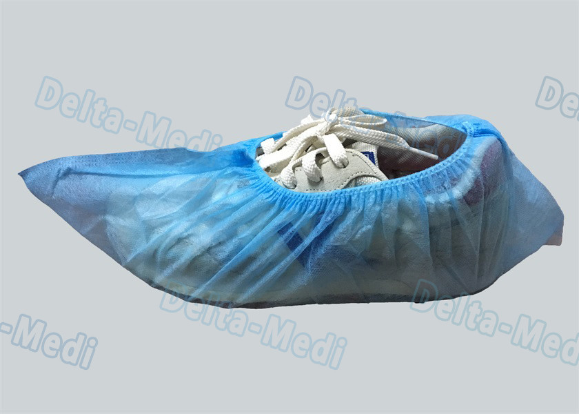 PP / SMS Blue Non Woven Disposable Surgical Shoe Covers For Hospital / Laboratory