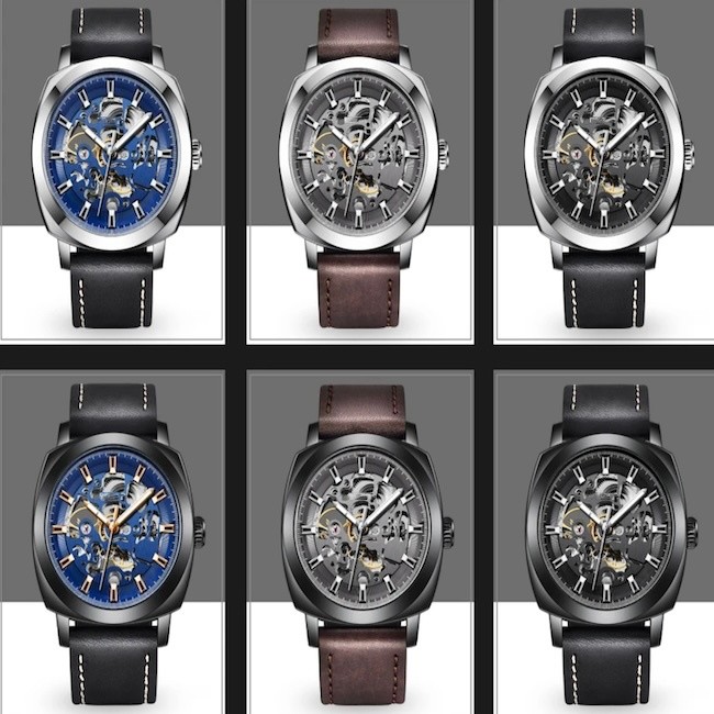 Calendar Automatic Mechanical Watches Citizen Quartz Watch Diameter 45mm