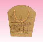 custom big small brown paper bags bulk printing manufacturer with design