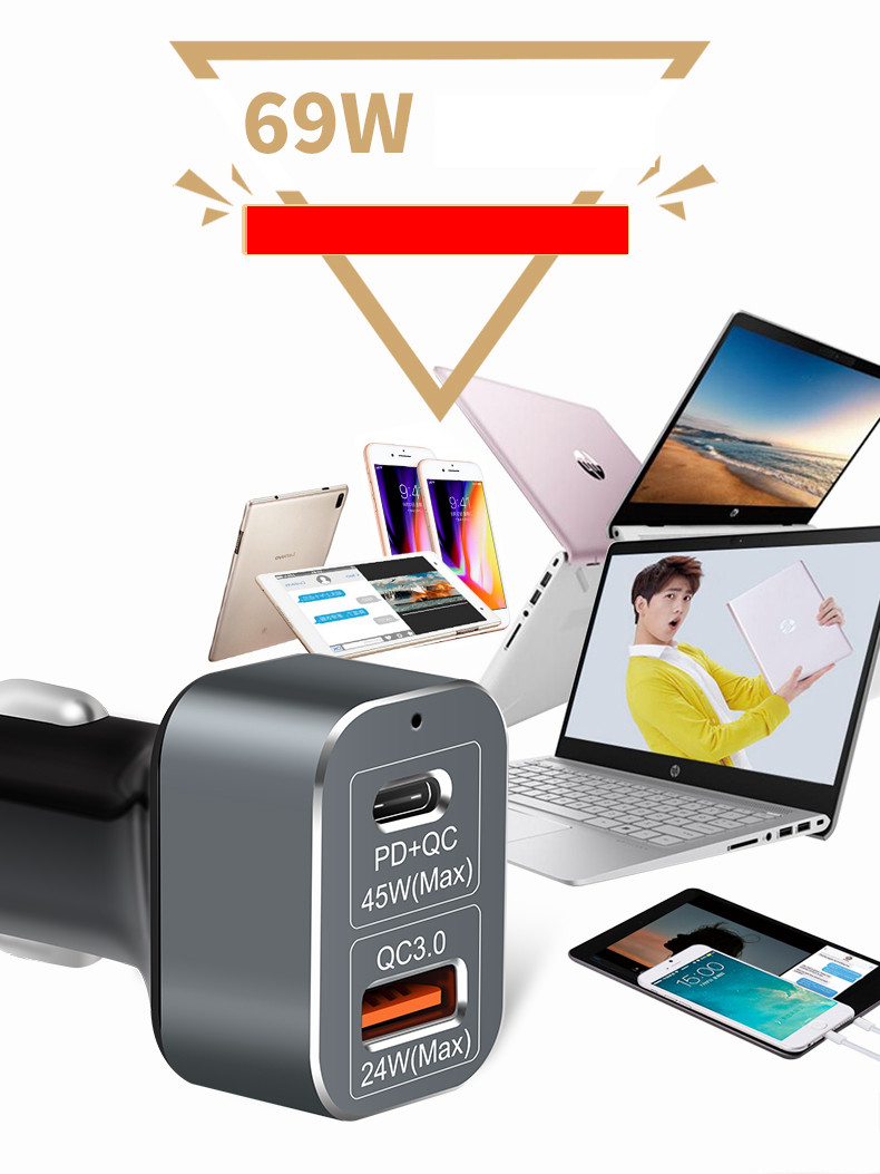 Type C USB Quick Charge Cell Phone Car Charger