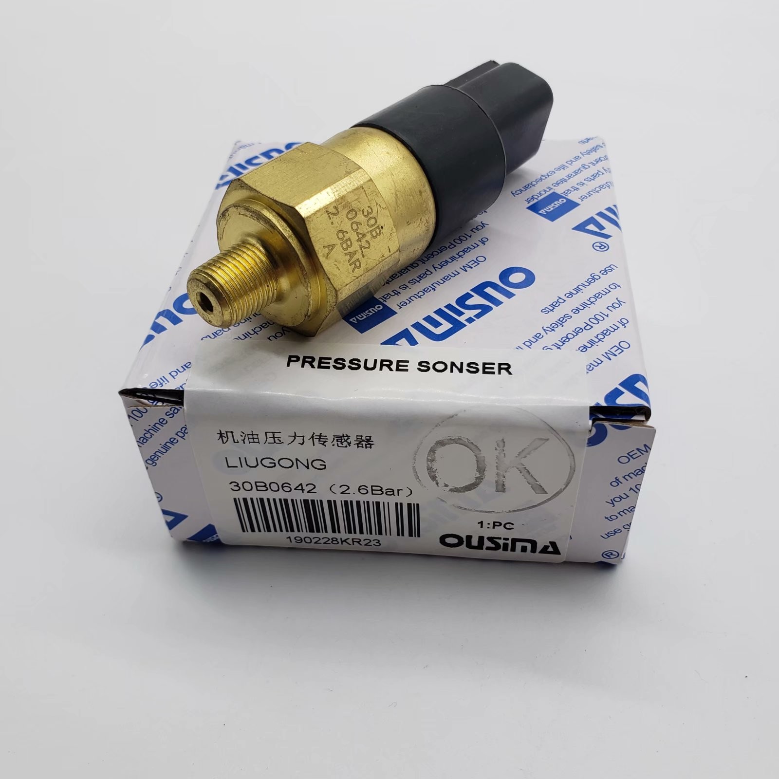 OUSIMA Pressure Sensor 30B0642(2.6 Bar) For Pressure Switch LIUGONG Excavator Part