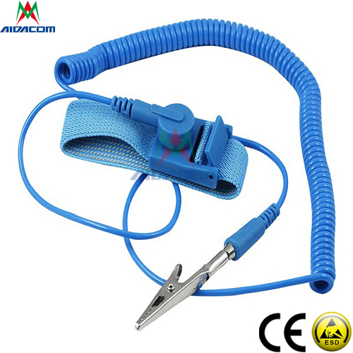 Blue Black 7MM Snap 1M5% ABS ESD Wrist Strap