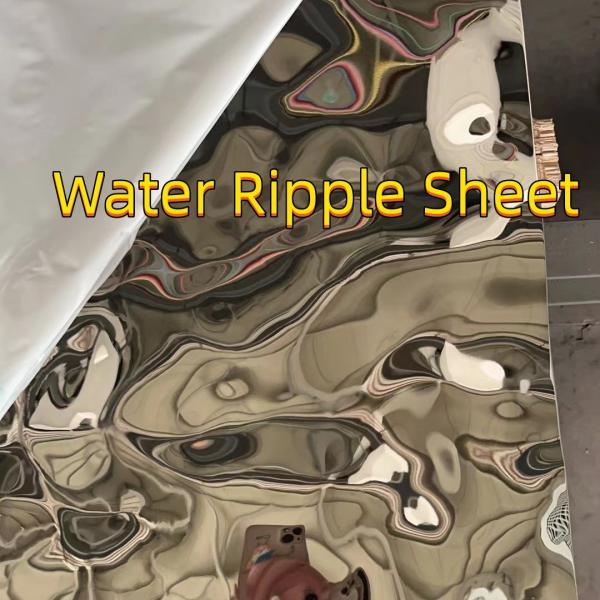 304 201 430 Water Ripple Plate Wave Decorative Stainless Steel Color Corrugated