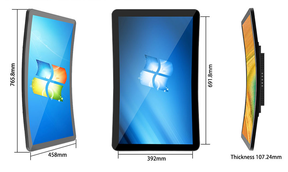 300 Nits IPS Curved Monitor Touchscreen For Firelink / IGS Games