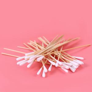 China Beauty Cotton Ear Cleaning Swabs , Wood Stick Cotton Swabs Sterile Soft wholesale