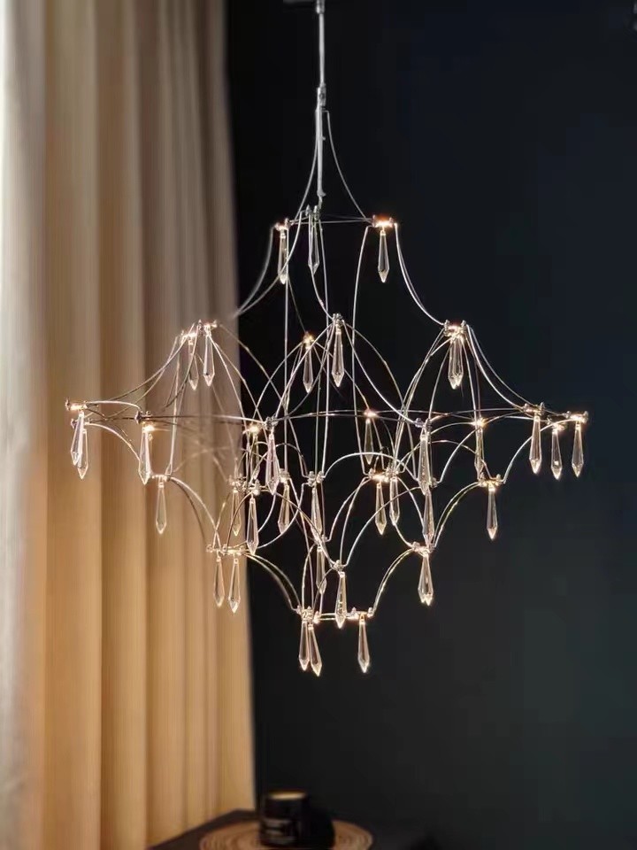 Good Quality Ceiling Handmade lampshade Hanging Lighting Modern Kitchen LED Pendant Chandelier