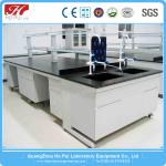 All Wood Corrosion Resistance Lab Island Bench Chemistry Lab Furniture