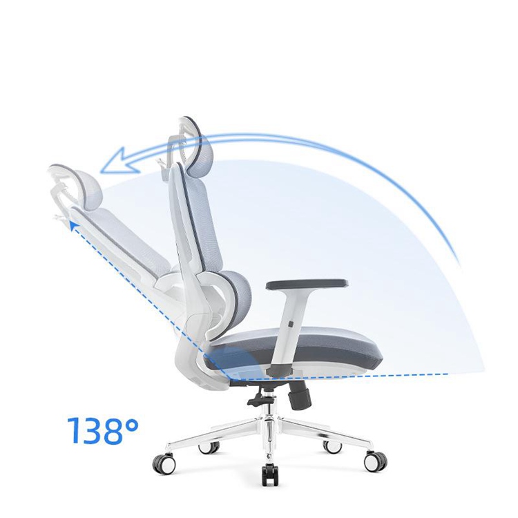Gray Mesh and Fabric Office Chair with Aluminum Base The Ultimate Ergonomic Seating Solution