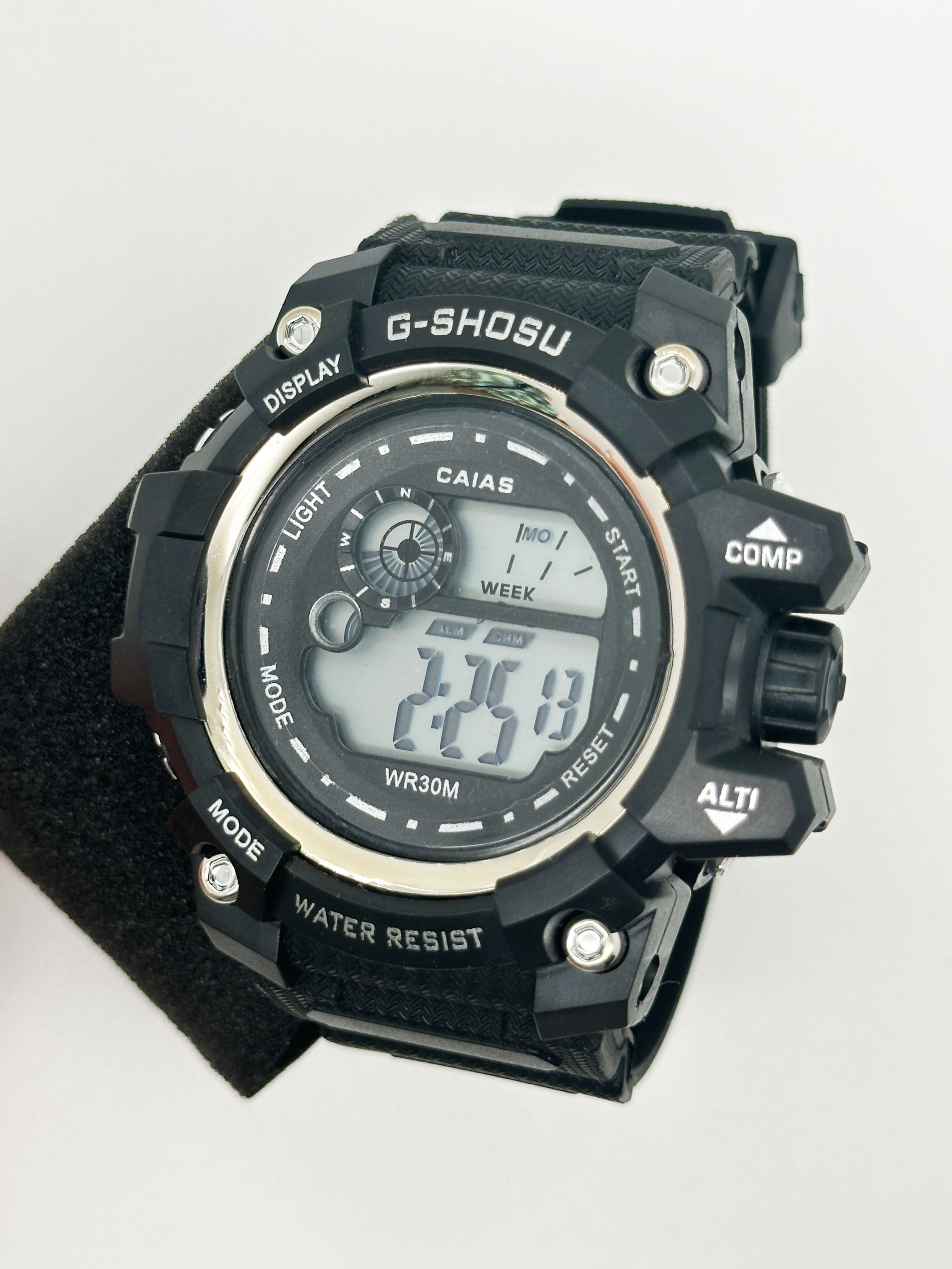 Digital Men's Silicone Band Sports Watch Water Resistant Gift Watches