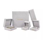 Private Label PU Velvet Necklace Gift Box , Luxury Jewelry Packaging Gift Box