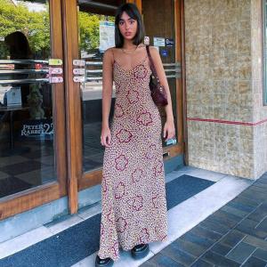 China Floral Sleeveless Women's Casual Maxi Dresses wholesale