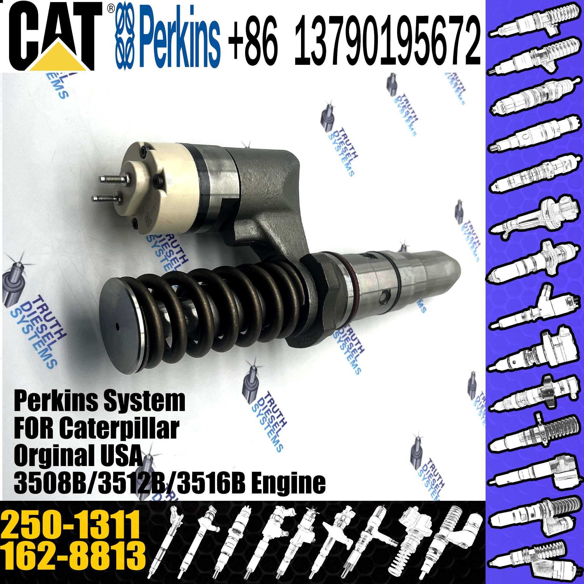 Remanufactured Injector 249-0746 162-8813 250-1311 FOR CAT 3512B