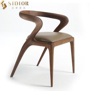 China Multi Color Modern Solid Wood Dining Chairs Low Back 75cm Height wholesale