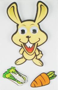 China DIY Removable 90s Cartoon Stickers , Funny Cute Rabbit Wall Stickers on sale