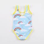 Kid's rainbow print sport style swimwear one piece swimsuit