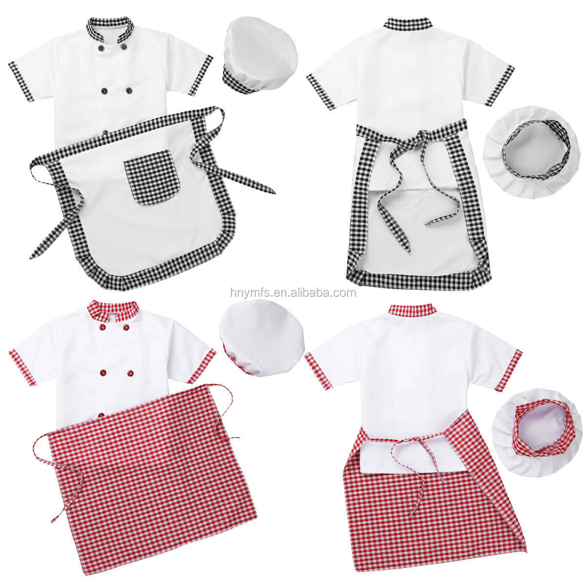 Customized Black Chef Work Wear Anti Wrinkle Economical Friendly