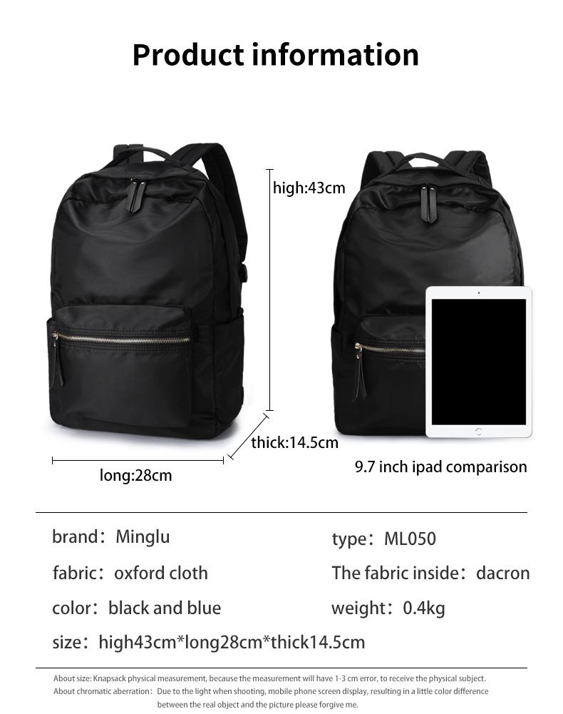 Factory wholesale custom logo backpack fashion leisure waterproof school bags for middle school students