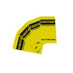 Plastic Caution Tag Yellow Die Cutting Waterproof PVC Safety Tag for Equipment