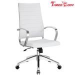 PU Leather Modern Home Furniture White Executive Office Chair For Study Working
