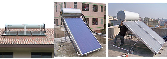 Flexible Flat Plate Solar Water Heater , Solar Energy Water Heater For House