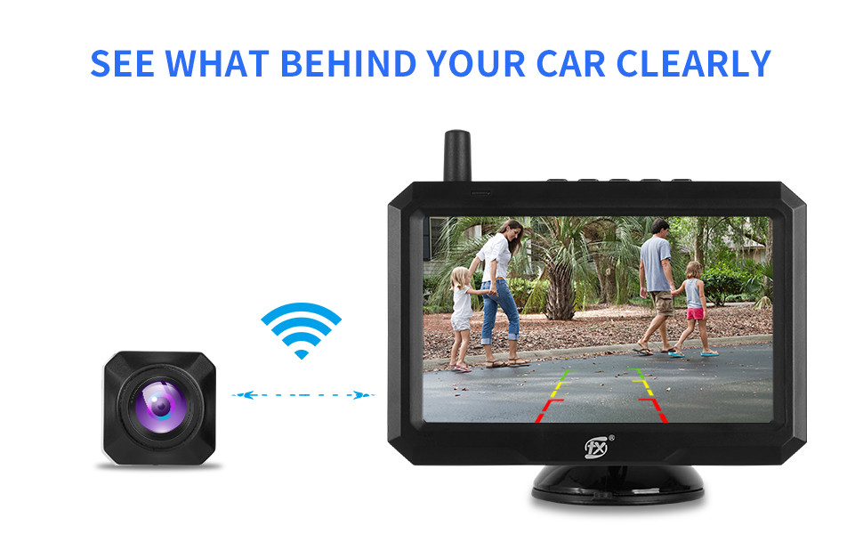 5 Inch Color Screen IP68 WIFI Rearview Camera Super Signal Sytem