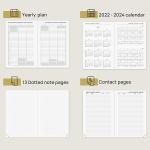 Monochrome Pages OEM ODM A5 2023 Planner Leatherette Paper Hardcover