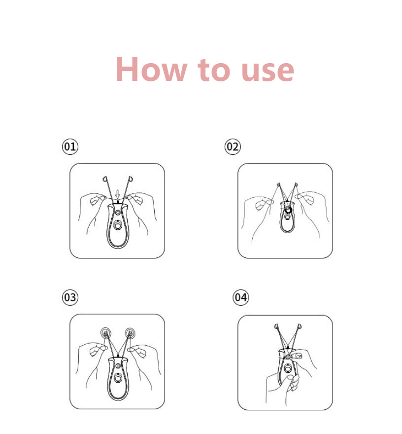 Lady Men Bee Electric Face Epilator Cotton Thread Loose Power With Indictator Light Painless Hair Remover