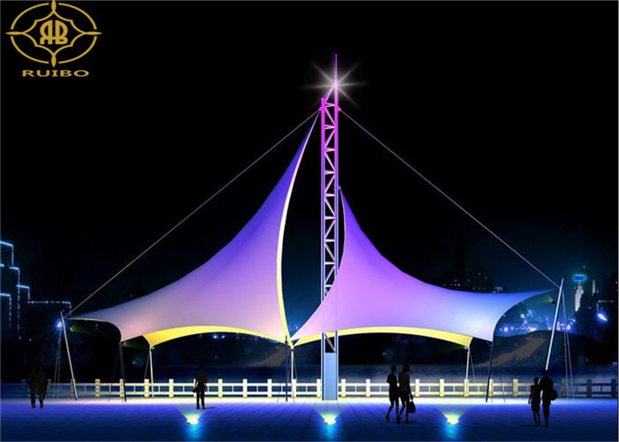PVDF Membrane Structure Construction Hot Dip Galvanized Steel For Landscape