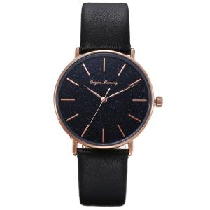 China Black 5ATM 36mm Analogue Wrist Watch 5BAR Leather Belt Watches For Ladies wholesale