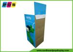 Blue Printing Cardboard Retail Display , Three Shelves Corrugated Floor Displays