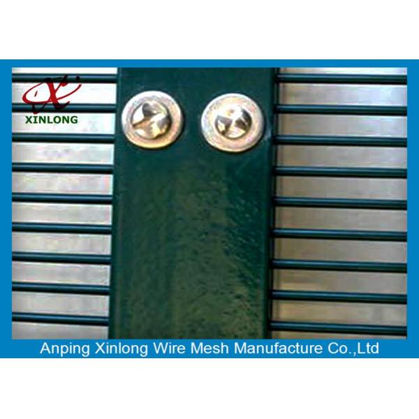 Professional Dark Green Green Security Fencing Panels For Public Grounds