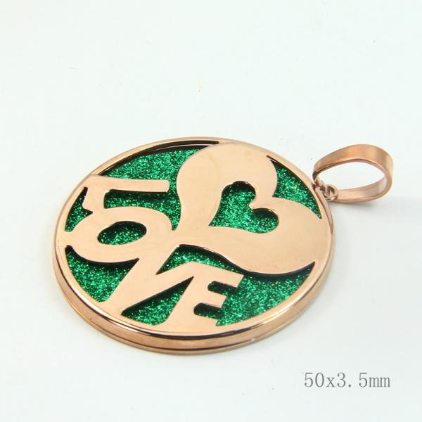 Fashion High Quality Fashion Stainless Steel Round Shapped Necklace Pendant