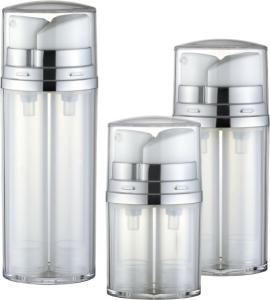 China Press Down Double Barrelled Airless Bottle Face Care Cream Personal Care wholesale