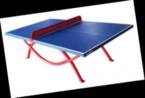 China Blue Outdoor Table Tennis Table With 4 Inches Wheel Plastic Net Weight 1.5 Lbs wholesale