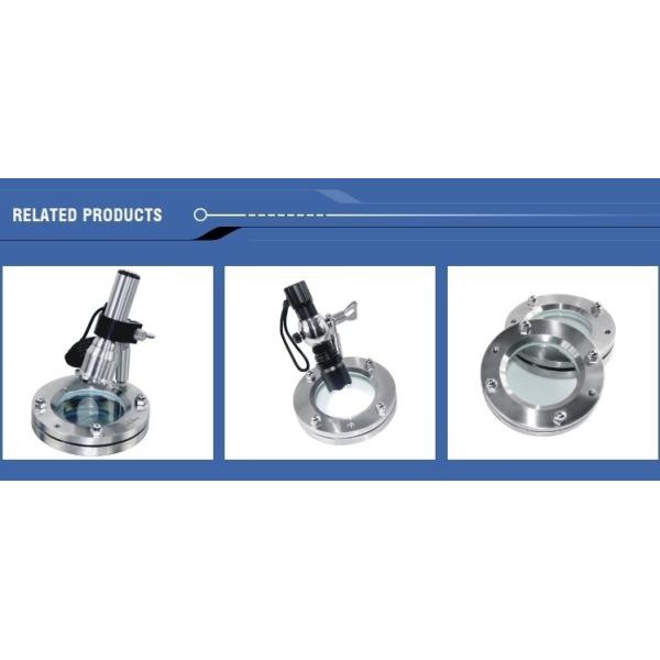 DONJOY Stainless steel clamped straight sight glass with tempered glass 120 degree