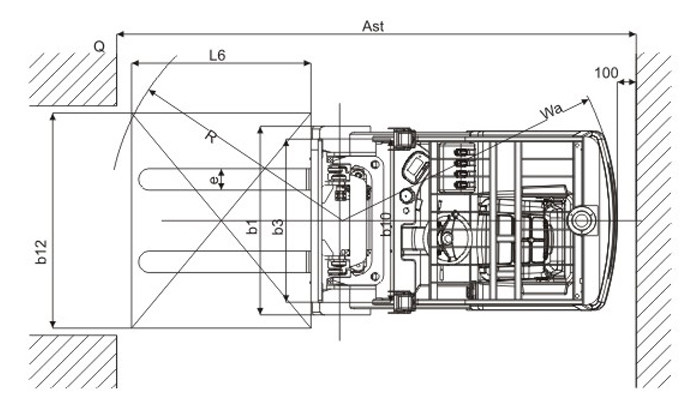 Rear Wheel Drive Electric Forklift Truck Seated With Side Shift TUV Certification