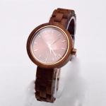 Small Face Ladies Wooden Watches 3 Atm Water Resistant Watch Walnut Wood Cases