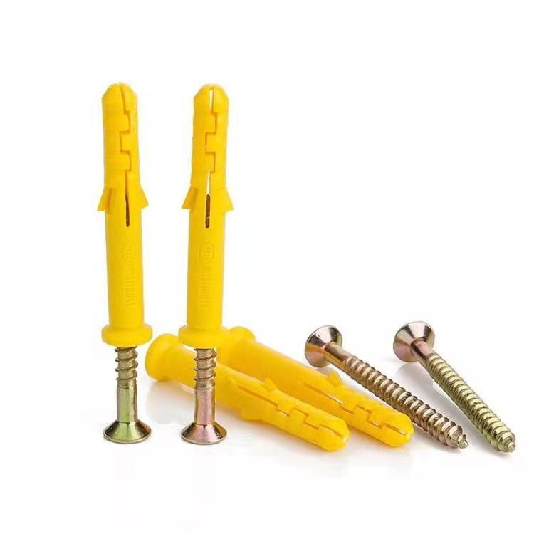 Bright Finish Plastic Nylon Expansion Screw for Wall Plug and Chipboard Screw Plug Anchor